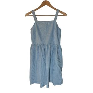 sachin and babi light blue dress Women's Elegant Lace-Trimmed V-Neck Sleeveless A-Line Midi Dress  Light  Blue Breathable, Machine Washable Spring/Summer Casual to Semi-Formal Wear,  Spring Outfit, Lightweight Fabric, Office Attire